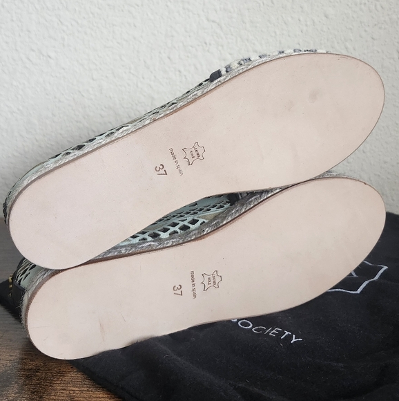 COBRA SOCIETY Molly Flat Espadrille Charcoal Aqua SZ 37/US 6.5 - Picture 9 of 11